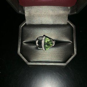 Fancy Green Sapphire Ring